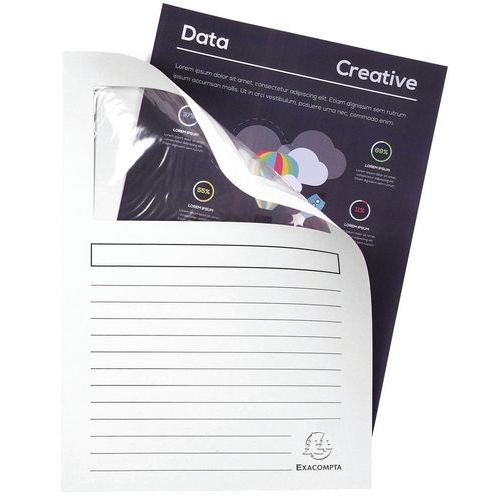 Lot de 4 paquets de 100 chemisess à fenêtre FOREVER - 22x31 cm - Blanc - Image 2