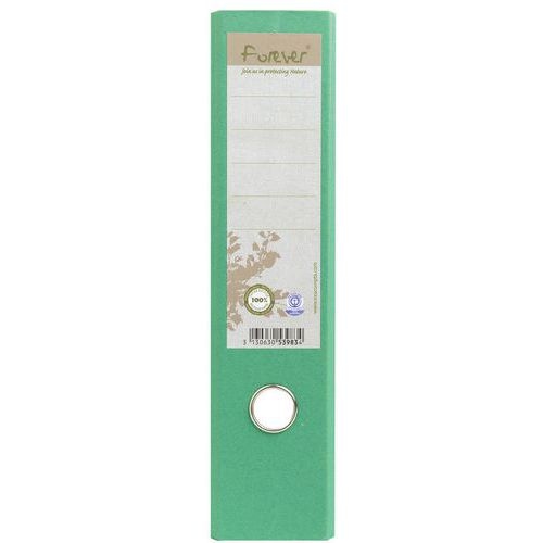Lot de 10 Classeur rembordé papier Dos 80mm Forever - A4 maxi - Vert - Image 4
