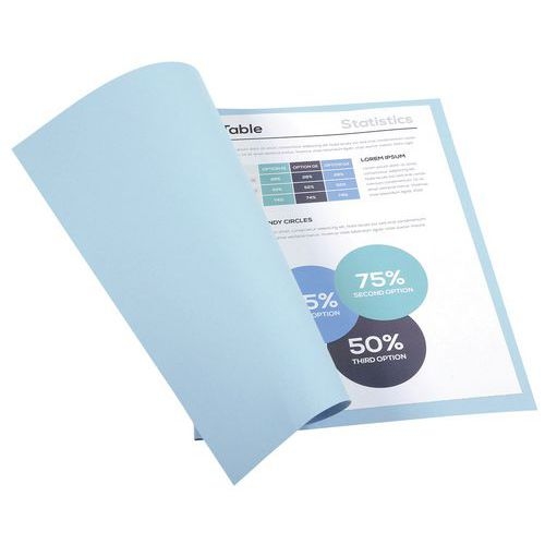 Lot de 5 paquets 100 chem. Forever 170 100% recyclé 24x32cm bleu clair - Image 4