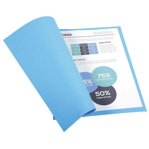Lot de 5 paquets 100 chem. Forever 170 100% recyclé 24x32cm bleu vif - Image 5