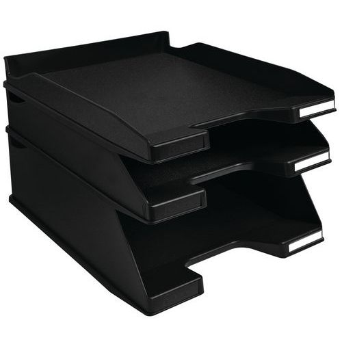 Lot de 4 Corbeille à courrier COMBO MAXI 2 encoches noir - Image 2