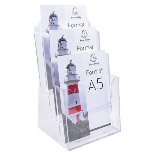 Lot de 4 Distributeur format A5 3 cases - Cristal - Image 2