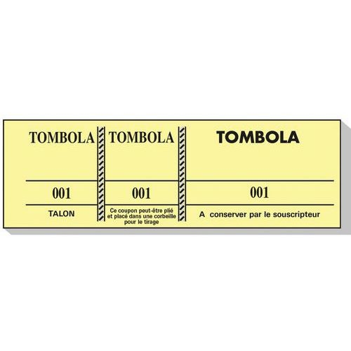 Lot de 100 Bloc tombola 100 feuillets numérotés de 3 volets - Image 2