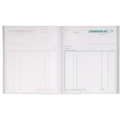 Lot de 5 Manifold Livraisons 21x18cm 50 feuillets tripli autocopiants - Image 5