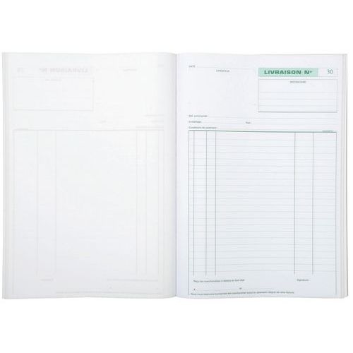Lot de 5 Manifold Livraisons 29,7x21cm 50 feuillets dupli autocop. - Image 3