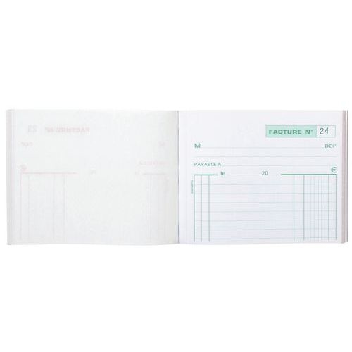 Lot de 10 Manifold Factures 10,5x13,5cm 50 feuillets dupli autocop. - Image 4