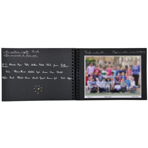 Album photos à spirales 50 pages noires pour photos de classe - Image 2