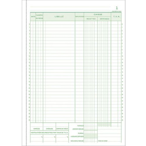 Lot de 5 Manifold Caisse 29,7x21cm 50 feuillets dupli autocopiants - Image 4