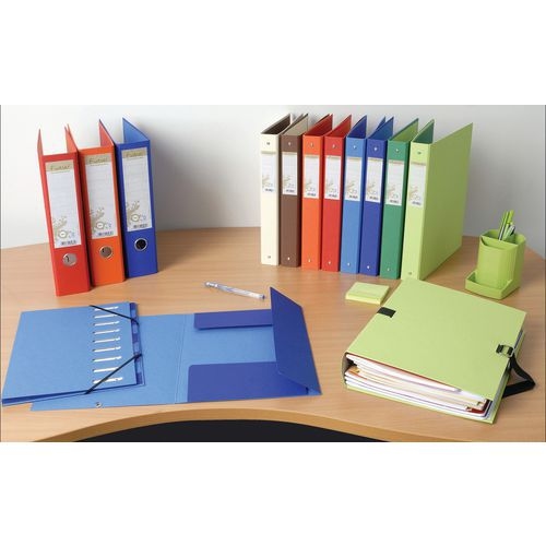 Lot de 10 Class. rembordé papier 4 anneaux 30mm Forever A4 Bleu foncé - Image 3