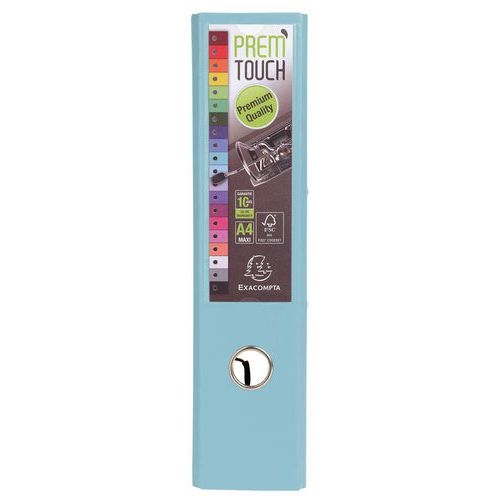 Lot de 10 Class. Prem'Touch int. et ext. en PP Dos 80mm A4 Bleu clair - Image 3
