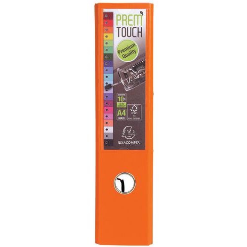 Lot de 10 Classeur à levier Prem'Touch - Dos 80mm - A4 maxi Orange - Image 4