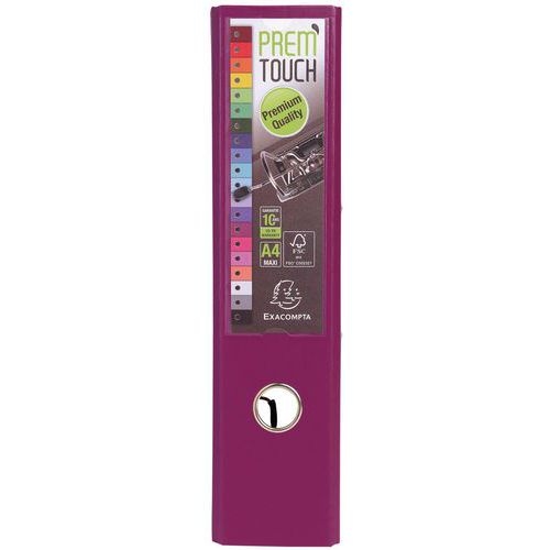 Lot de 10 Classeur à levier Prem'Touch - Dos 80mm - A4 maxi Fuchsia - Image 3