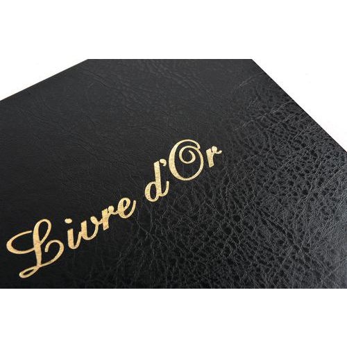 Lot de 2 livres d'or + titre 100 pages blanches 27x22cm vertical noir - Image 2