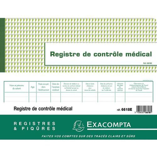 Lot de 5 Registre de Contrôle médical - folioté - 60 pages - Image 3