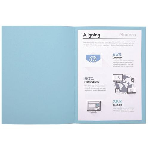 Lot de 10 paquets de 50 chemisess Forever 170 100% recyclé 24x32cm bleu - Image 4