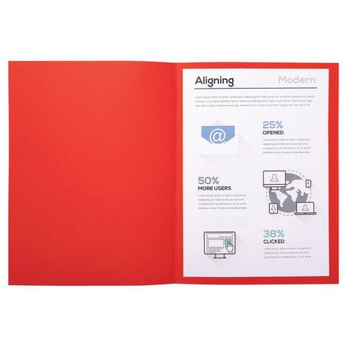 Lot de 10 paquets de 50 chemisess Forever 170 100% recyclé 24x32cm rouge - Image 5