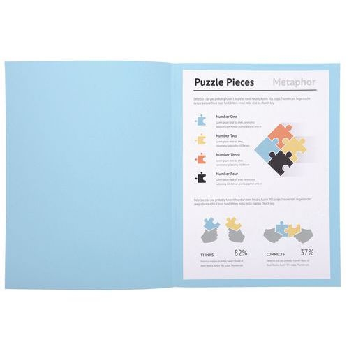 Lot de 5 paquets 100 chemisess SUPER 210 - 24x32cm - bleu clair - Image 5