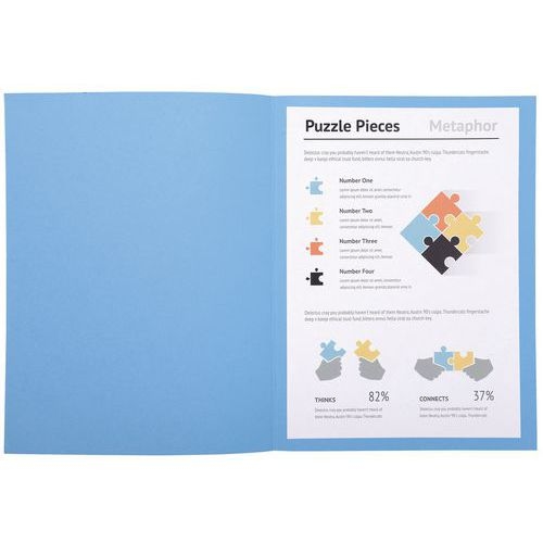 Lot de 5 paquets 100 chemisess SUPER 210 - 24x32cm - bleu vif - Image 5