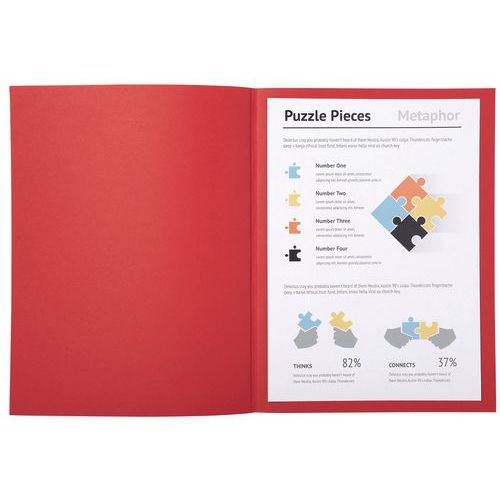 Lot de 5 paquets 100 chemisess SUPER 210 - 24x32cm - rouge - Image 3