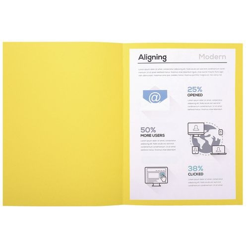 Lot de 5 paquets de 100 chem. Forever 170 100% recyclé 24x32cm jaune - Image 3
