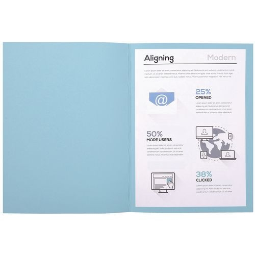 Lot de 5 paquets 100 chem. Forever 170 100% recyclé 24x32cm bleu clair - Image 3