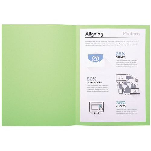 Lot de 5 paquets 100 chem. Forever 170 100% recyclé 24x32cm vert bleu - Image 4