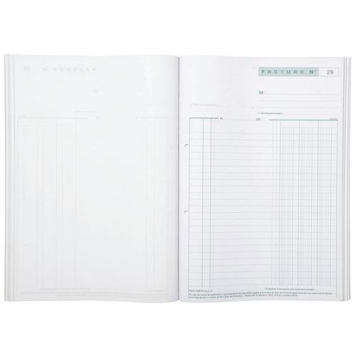 Lot de 5 Manifold Factures 29,7x21cm 50 feuillets dupli autocopiants - Image 2
