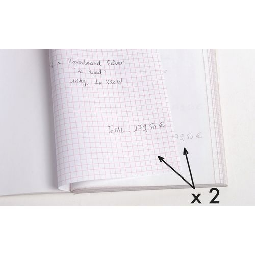 Lot de 5 Manifold Factures micro-entrepreneur 21x14,8cm - 50 feuillets dupli - Image 4
