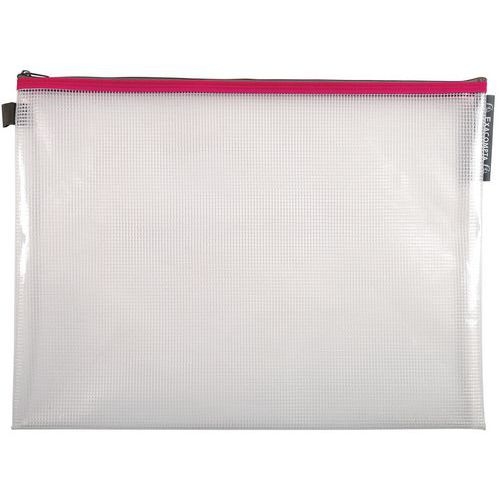 Lot de 10 Pochette à fermeture éclair en plast. souple A3 col. assort. - Image 3