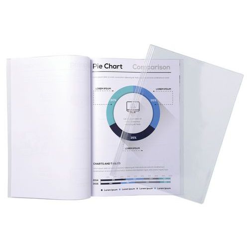 Lot de 5 Chemises de présentation pour relier avec Serodo PVC lisse 20x100e -A4 - Image 4