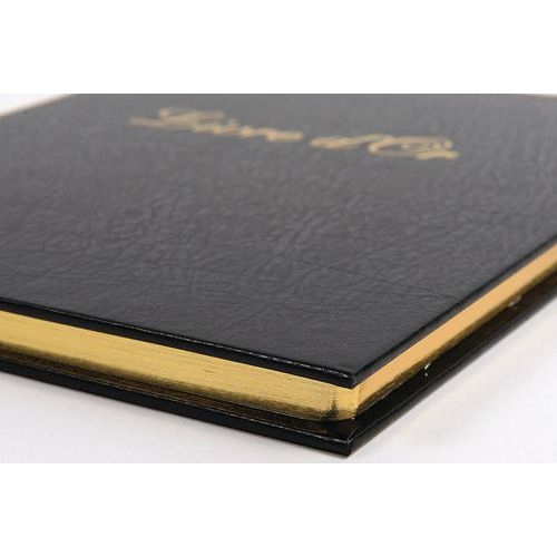 Lot de 2 livres d'or + titre 100 pages blanches 27x22cm vertical noir - Image 3
