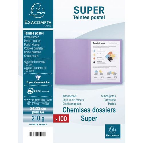 Lot de 5 paquets 100 chemisess SUPER 210 - 24x32cm - ivoire - Image 3