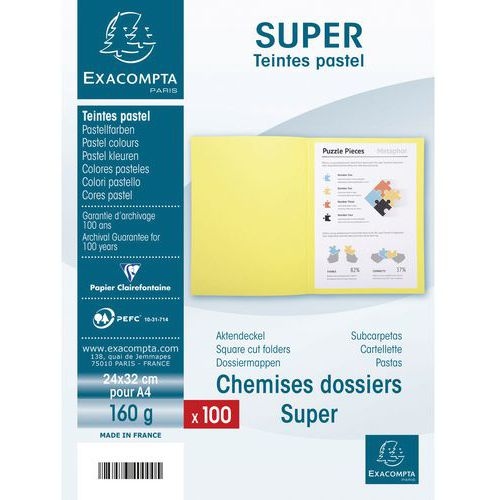 Lot de 5 paquets 100 chemisess SUPER 160 - 24x32cm. - Image 3
