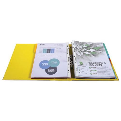 Lot de 10 Classeur à levier Prem'Touch - Dos 80mm - A4 maxi assorties - Image 4