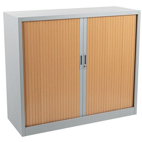 Armoire à rideaux Manutan 105X120X45 cm Alu/Hêtre - Image principale