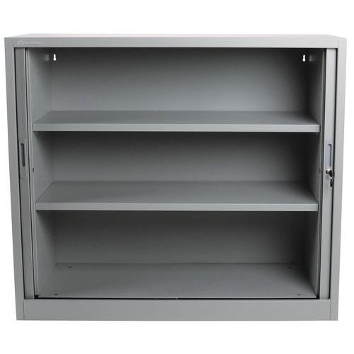 Armoire à rideaux Manutan 105X120X45 cm Alu/Hêtre - Image 4
