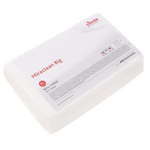 Lot de 8 éponge MiraClean big blanc - Vileda - Image 3
