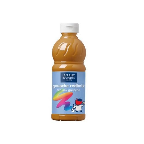 Flacon 1 litre de gouache liquide redimix lefranc bourgeois - or - Image principale