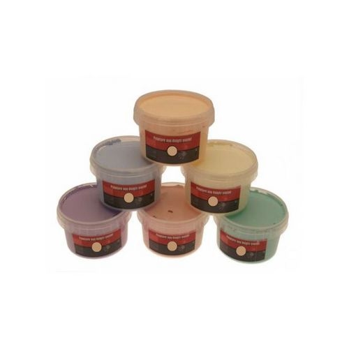 Assortiment de 6 pots de 250 ml de peinture aux doigts pastel sélection Pichon - Image principale