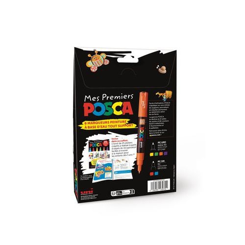 Coffret de 6 marqueurs Posca pointe fine - Image 2