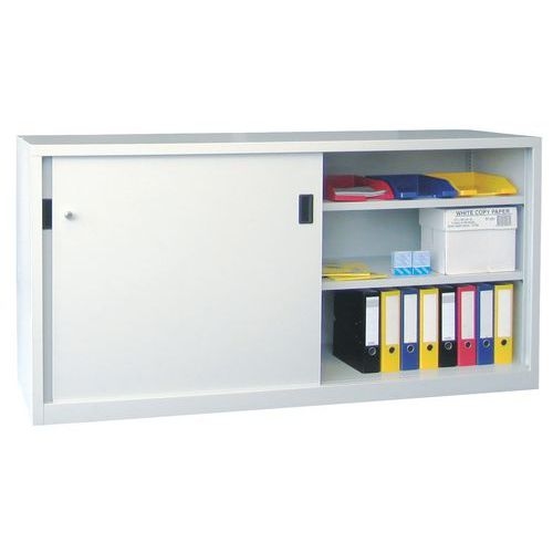 Armoire à monter porte coulissante - Basse - L 160 cm - Manutan Expert - Image 2