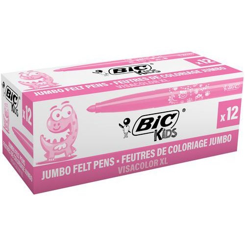 Feutre grosse pointe Visacolor Bic (Boîte de 12) - rose - Image principale