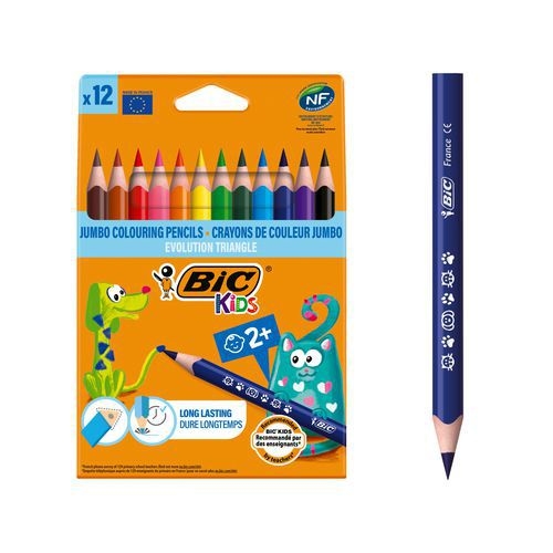 Etui 12 crayons de couleurs Bic - Image principale