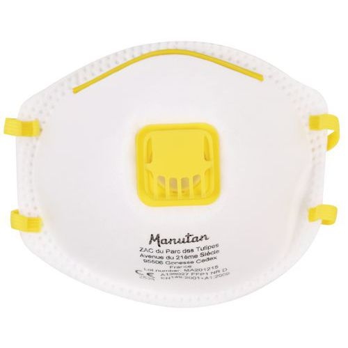 10 Demi-masques respiratoires coque à usage unique FFP1 Avec soupape - Image 6