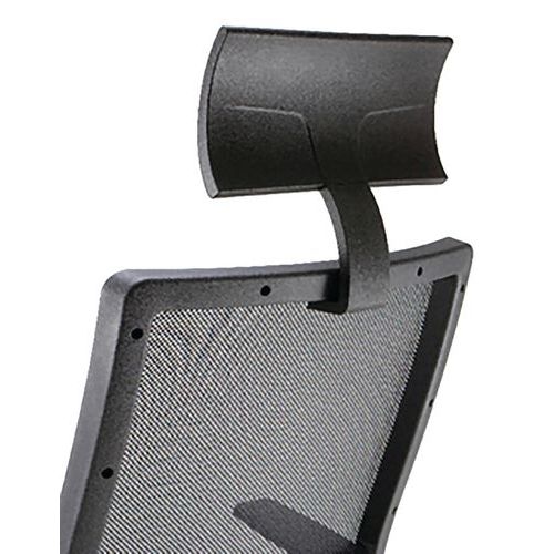 Fauteuil Office dossier résille + têtière assise tissu coloris bleu - Image 2