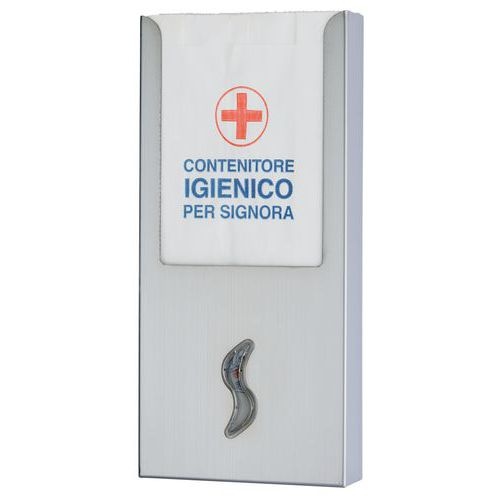 Distributeur de sachets en papier pour protection inox brossé - Image principale