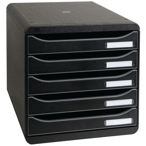 Module de classement Big Box Plus noir 5 Tiroirs - Exacompta - Image principale