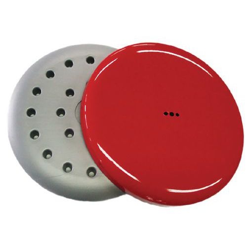 Poteau à sangle 2m rouge/blanc et base - Image 3