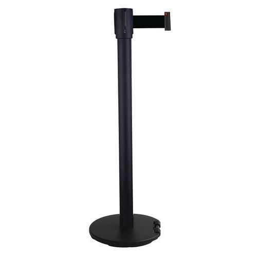 Poteau noir à sangle 5 m - Acier - Socle à roulettes - Manutan Expert - Image 8