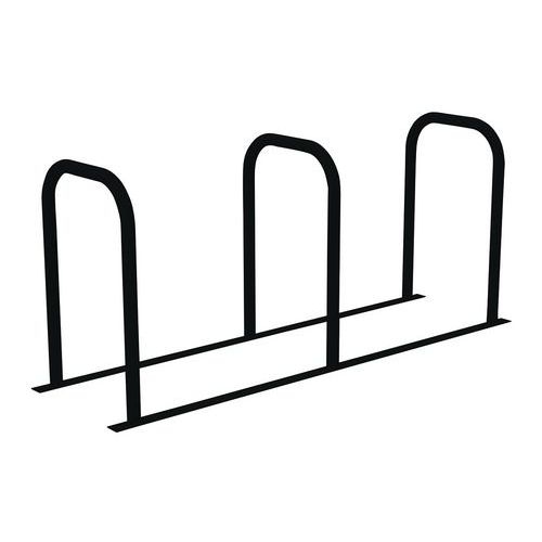 Borne vélos en U reliée 3U peinte noir profond - Image principale
